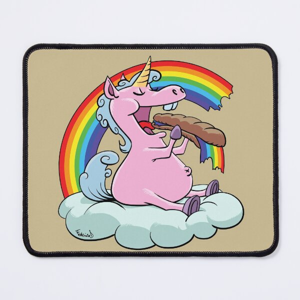 Item preview, A glutton unicorn is eating the rainbow designed and sold by Federico Distefano.