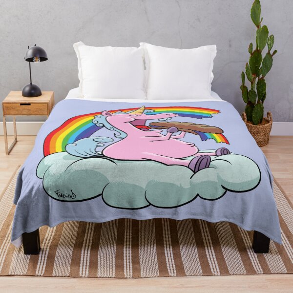 Item preview, A glutton unicorn is eating the rainbow designed and sold by Federico Distefano.