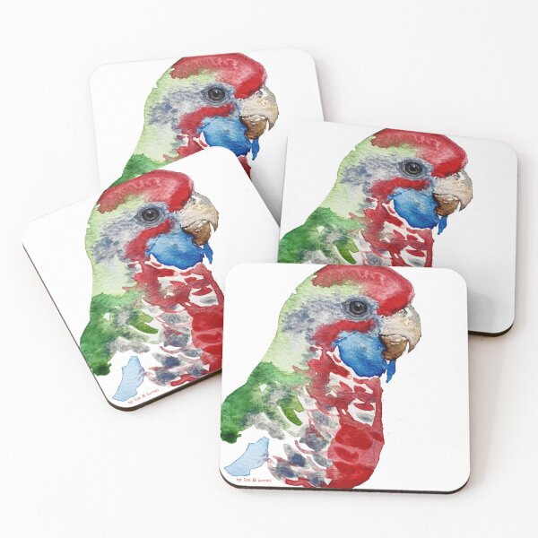 Item preview, Beautiful Crimson Rosella Parakeet - Frameless designed and sold by Liz HL Art Shop.