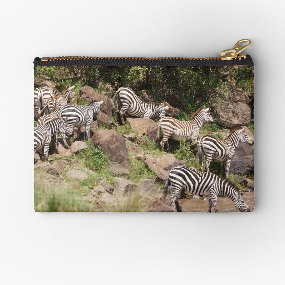 "zebra crossing" Zipper Pouch