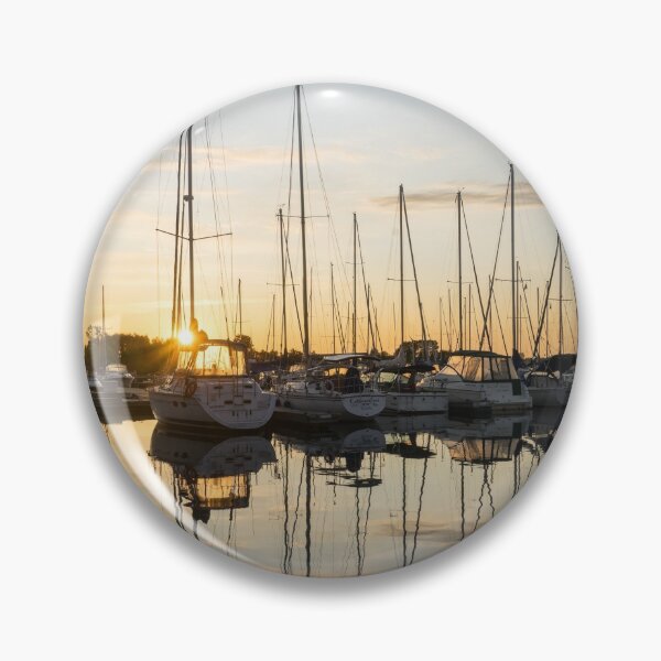Item preview, Golden Summertime Sunrise - Reflecting on Boats and Yachts designed and sold by Georgia Mizuleva.