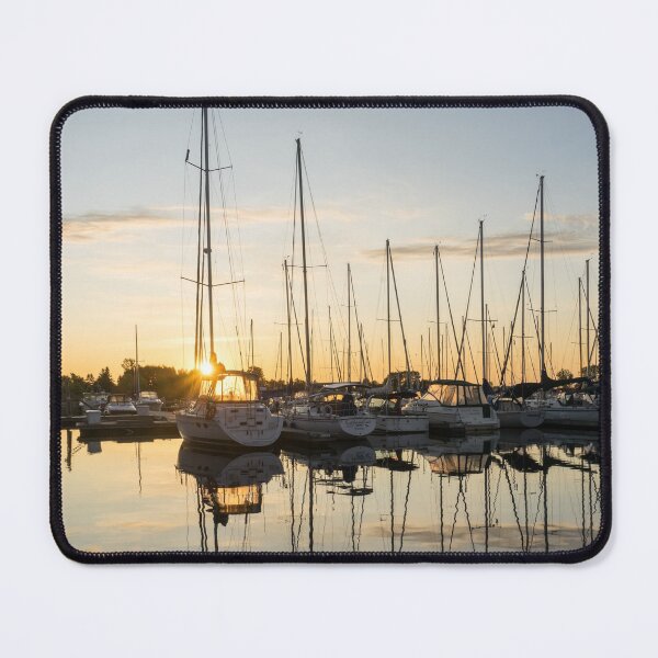 Item preview, Golden Summertime Sunrise - Reflecting on Boats and Yachts designed and sold by Georgia Mizuleva.