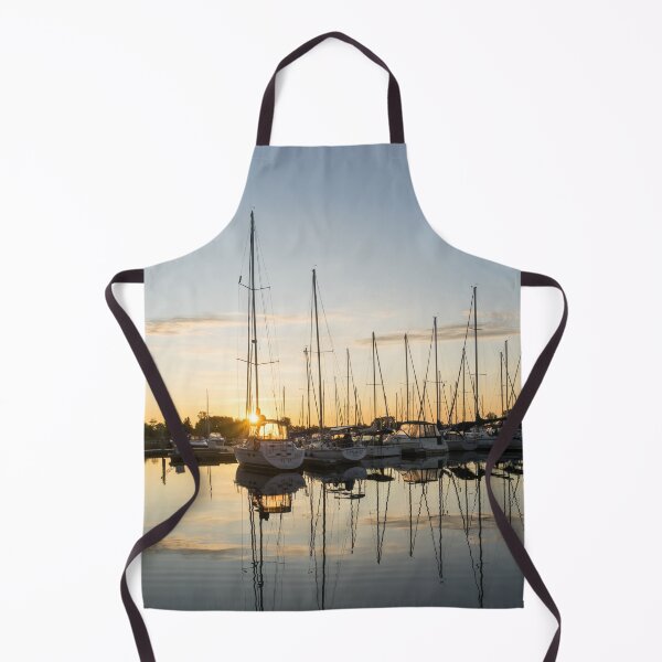 Item preview, Golden Summertime Sunrise - Reflecting on Boats and Yachts designed and sold by Georgia Mizuleva.