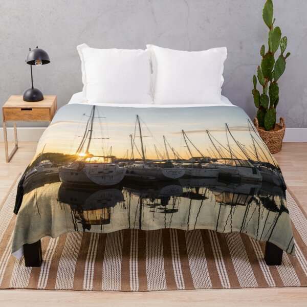 Item preview, Golden Summertime Sunrise - Reflecting on Boats and Yachts designed and sold by Georgia Mizuleva.