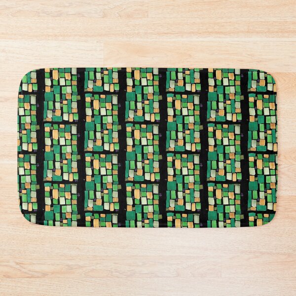 Item preview, MARKER GREEN GOLD SQUARE GEOMETRIC DRAWING  designed and sold by GIVENGRACE.ART.