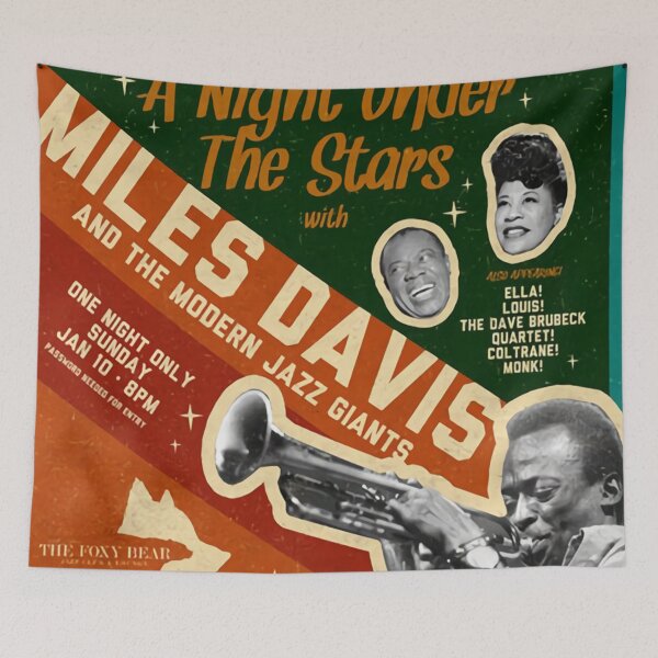 Item preview, Miles Music Venue  Vintage Poster  designed and sold by TheArtNoSUSPEND.