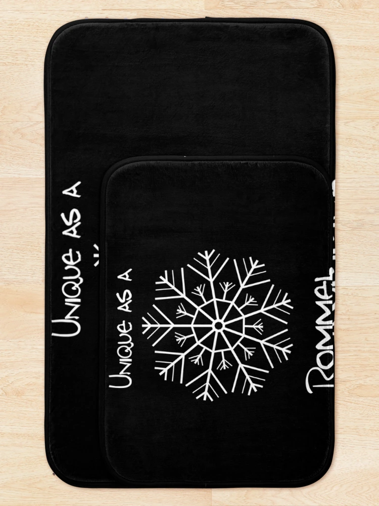 Thumbnail 5 of 6, Bath Mat, Unique Snowflake Rommel Essential designed and sold by JenettaGrace.
