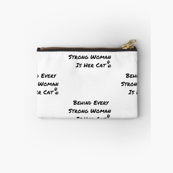 Item preview, Behind Every Strong Woman Is Her Cat designed and sold by AnnaAndVibes.