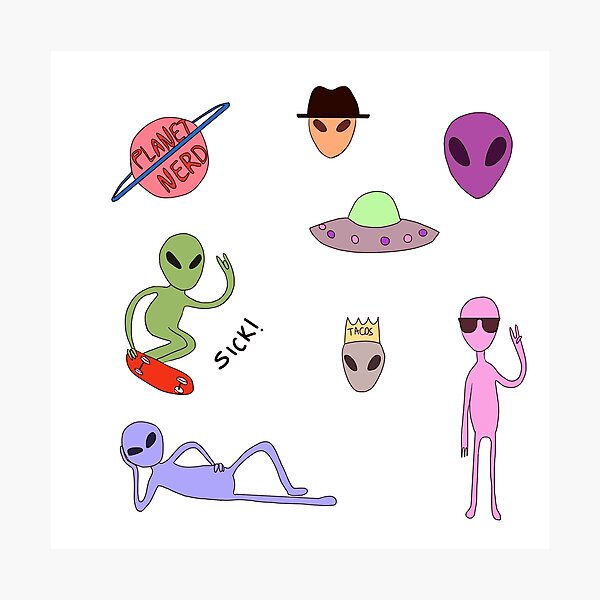 Cool aliens Photographic Print
