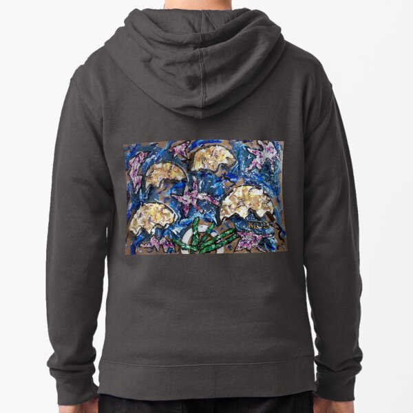 Rising of the Moon (animation in a single frame) Zipped Hoodie