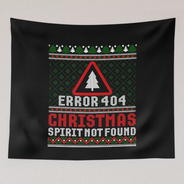 Item preview, Funny Works Christmas Funny Error 404 Not Found Xmas Gift Ugly Sweater designed and sold by LPDankdesign.