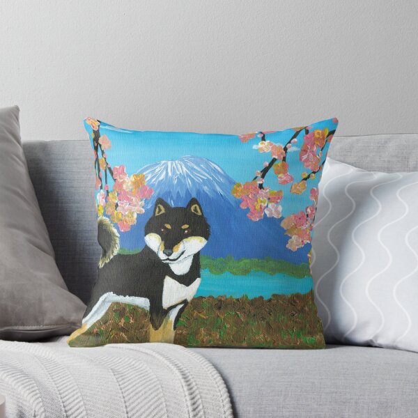 Item preview, Kuro Shiba Sakura & Mt. Fuji designed and sold by AkitaAmerosa.