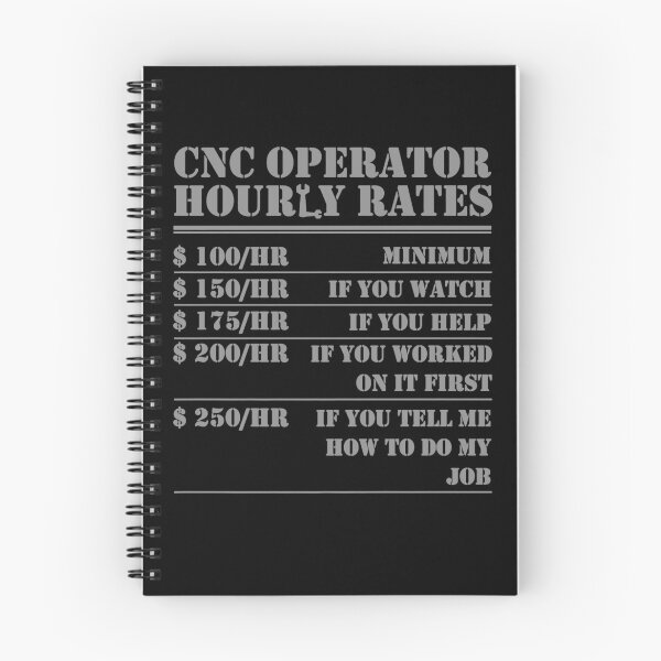 Item preview, Funny Works Cnc Operator Hourly Rates Funny Machinist Programmer Labor designed and sold by LPDankdesign.