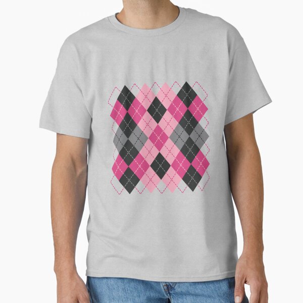 Item preview, Pink and Black Dashed Argyle designed and sold by Lisann.
