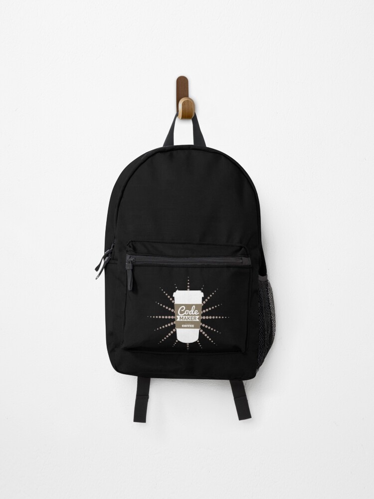 Thumbnail 1 of 3, Backpack, Funny Works Code Maker Fueled By Coffee Developer Programmer Coder designed and sold by CTankdesign.