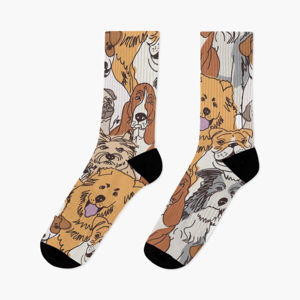 Item preview, Crowded Dogs Pet Face Cute Socks Womens Men Dog Animal Socks Girl Cartoon Casual Crew Funny Socks  designed and sold by Dr.YesOrNo.