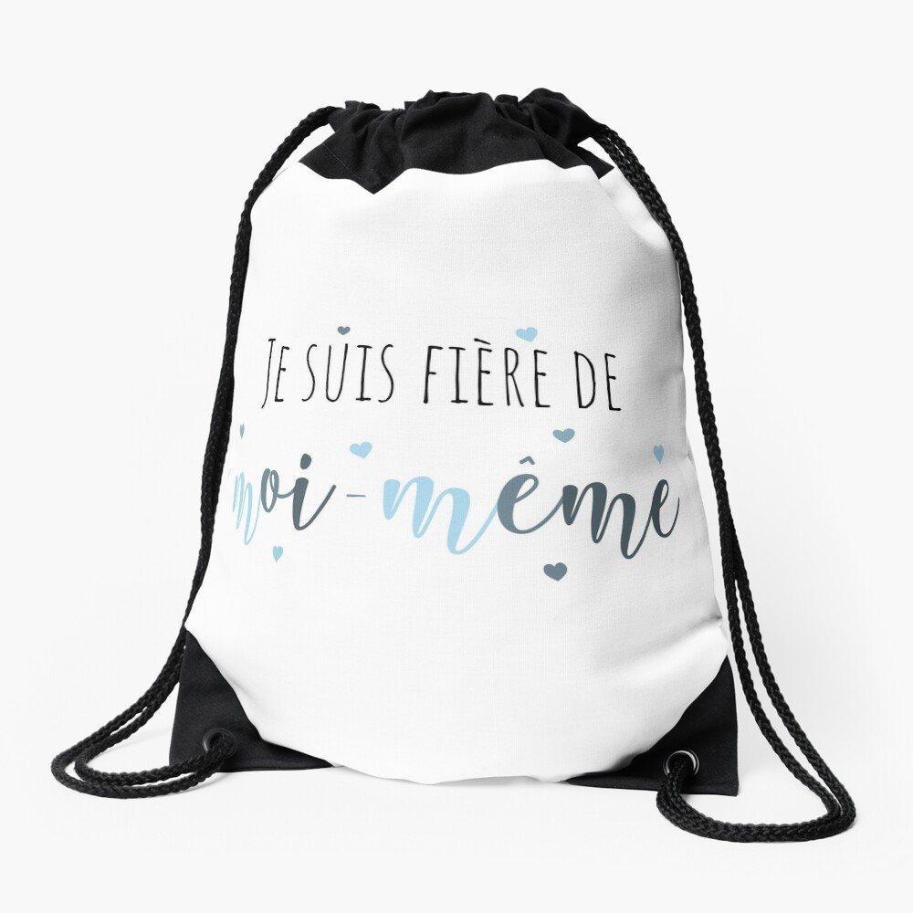 Sac à cordon « Je suis fière de moi-même, affirmation positive»