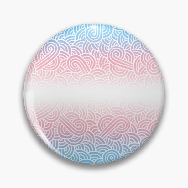 Item preview, Ombré transgender colours and white swirls doodles designed and sold by savousepate.