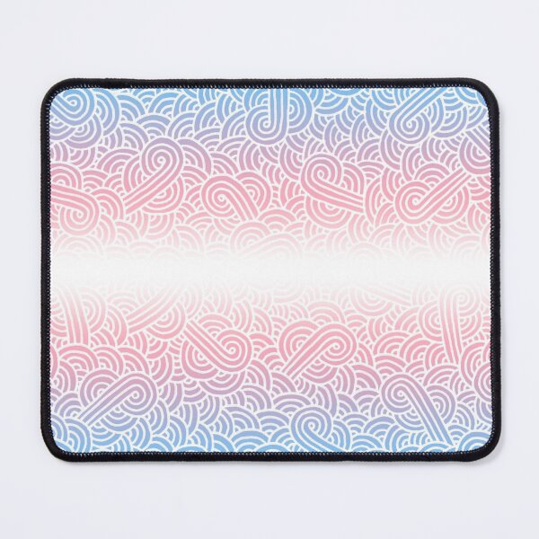 Item preview, Ombré transgender colours and white swirls doodles designed and sold by savousepate.