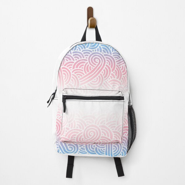 Item preview, Ombré transgender colours and white swirls doodles designed and sold by savousepate.