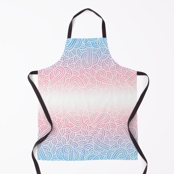 Item preview, Ombré transgender colours and white swirls doodles designed and sold by savousepate.