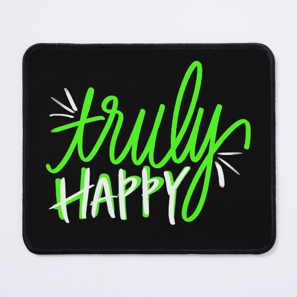 Item preview, TRULY HAPPY NEON GREEN designed and sold by GIVENGRACE.ART.
