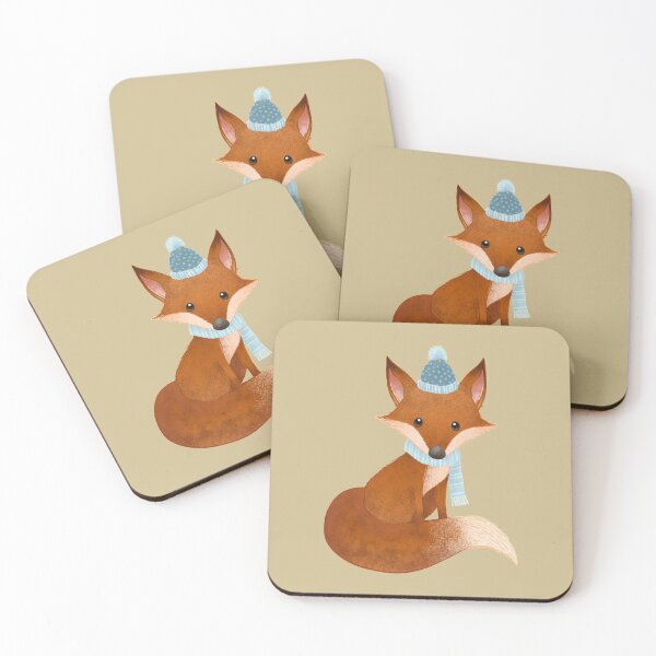 Item preview,  cute winter fox designed and sold by artbyrosse.
