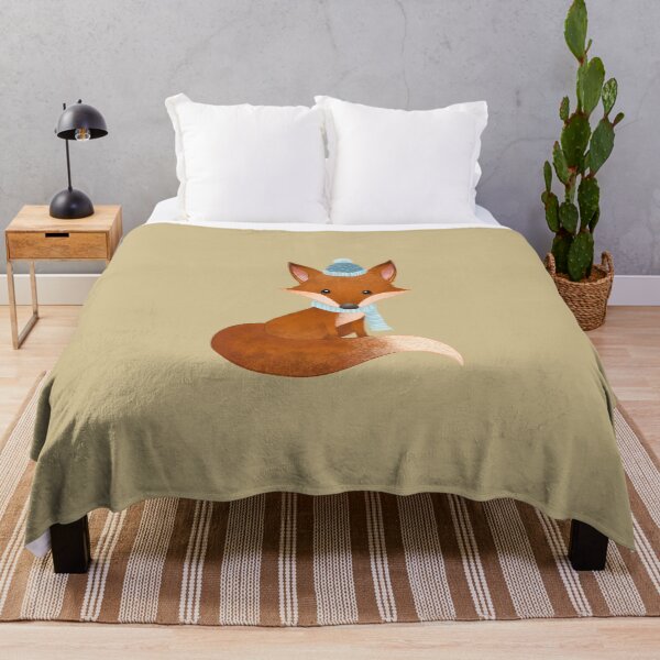 Item preview, cute winter fox designed and sold by artbyrosse.