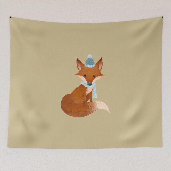 Item preview,  cute winter fox designed and sold by artbyrosse.