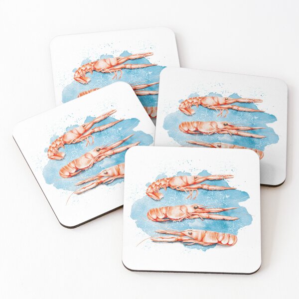Item preview, Langoustines -Watercolor food illustration designed and sold by AmandaDilworth.