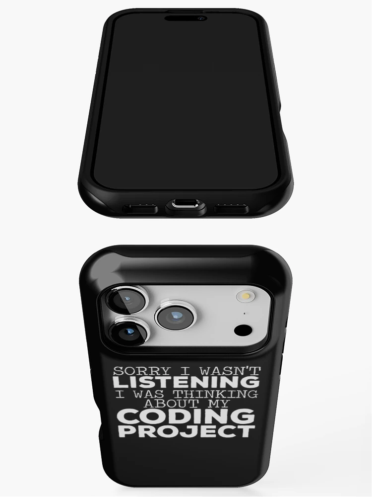 Thumbnail 3 of 4, iPhone Case, Funny Works Code Saying Coder Coding Project Joke Programmer designed and sold by CTankdesign.