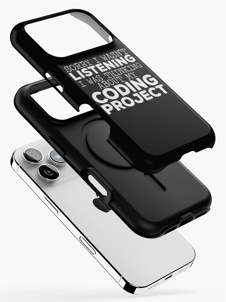 Thumbnail 2 of 4, iPhone Case, Funny Works Code Saying Coder Coding Project Joke Programmer designed and sold by CTankdesign.