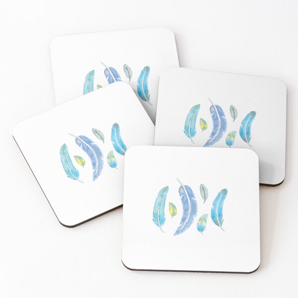 Item preview, Watercolor feather teal designed and sold by Mbouchard12.
