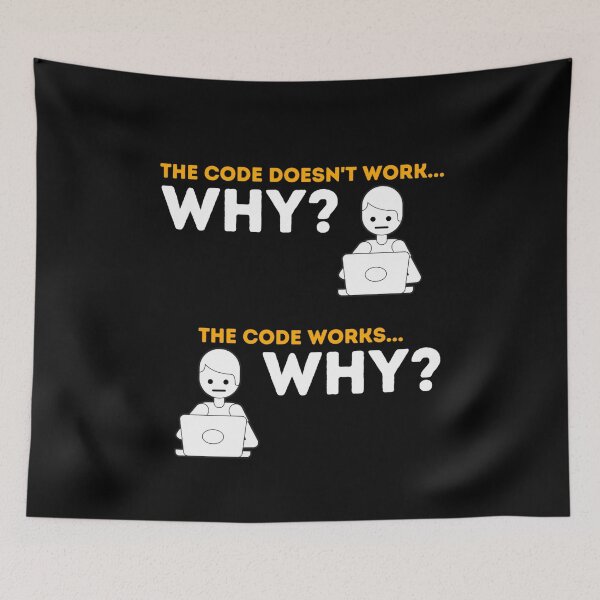 Item preview, Funny Works Code Works Why - Funny Computer Science Programmer _ Coding designed and sold by CTankdesign.