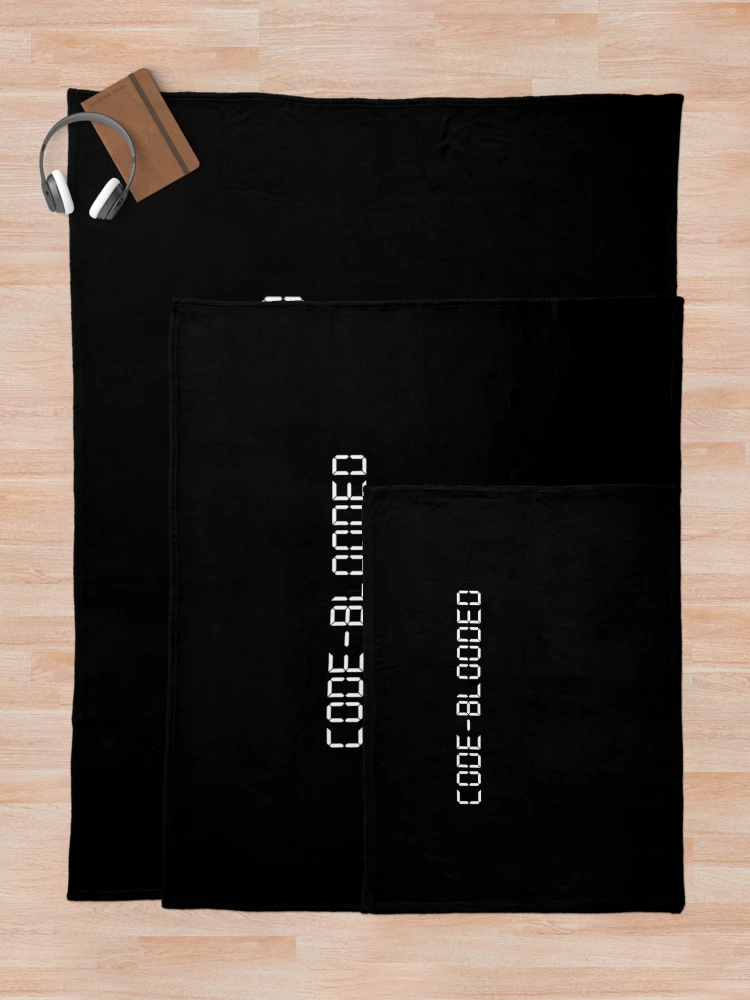 Thumbnail 5 of 6, Throw Blanket, Funny Works Code-blooded Computer Science Computer Programmer designed and sold by CTankdesign.