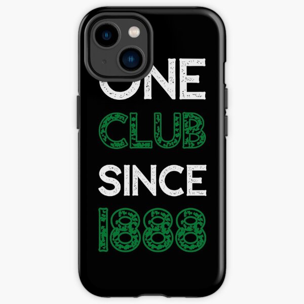 Best Seller One Club Since 1888 Celts Top, Celtic Fc Retro on a black t-shirt iPhone Tough Case
