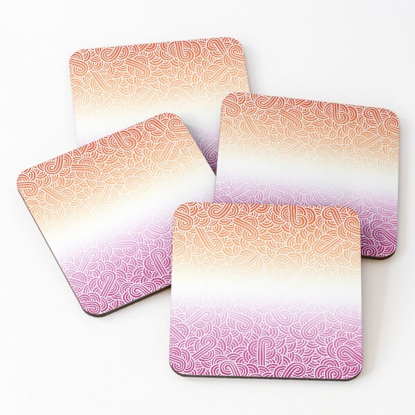 Item preview, Ombré lesbian colours and white swirls doodles designed and sold by savousepate.