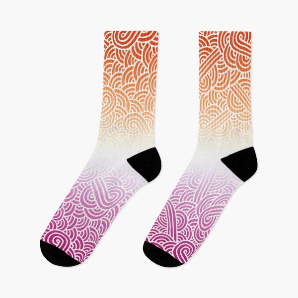 Item preview, Ombré lesbian colours and white swirls doodles designed and sold by savousepate.