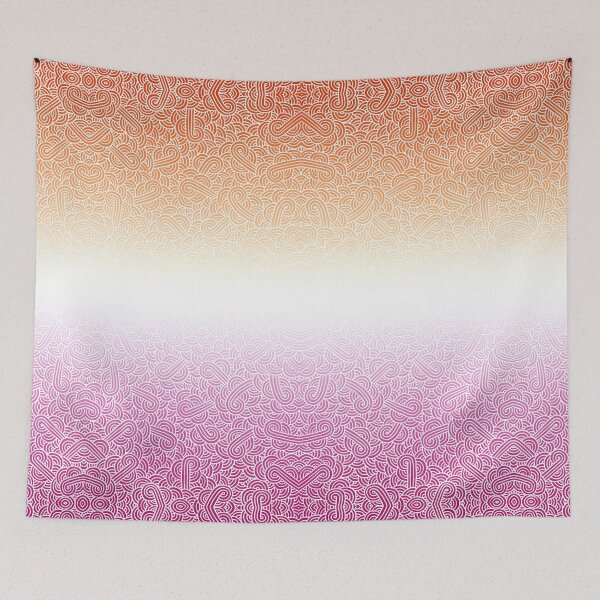 Item preview, Ombré lesbian colours and white swirls doodles designed and sold by savousepate.