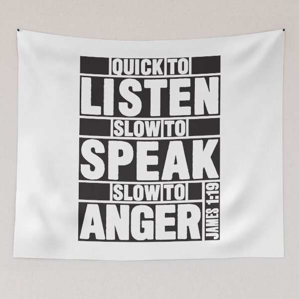 Item preview, James 1:19 Quick to Listen designed and sold by plushism.
