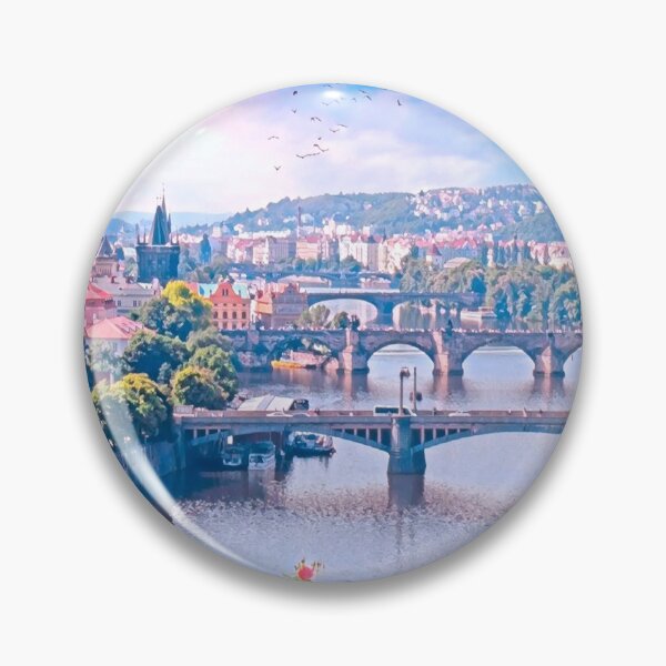 Item preview, Prague Cityscape Czech Republic designed and sold by Sofia-Draws.