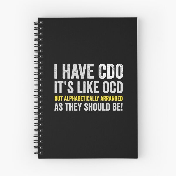Item preview, I have CDO, OCD but alphabetically arranged. designed and sold by GeeksUnique.