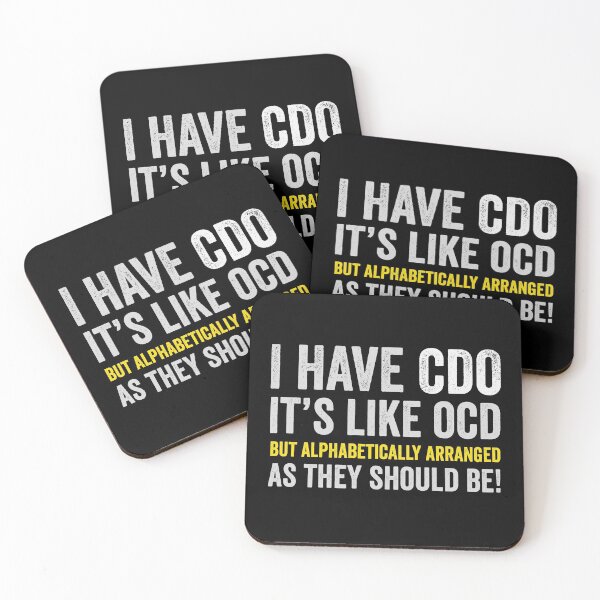 Item preview, I have CDO, OCD but alphabetically arranged. designed and sold by GeeksUnique.