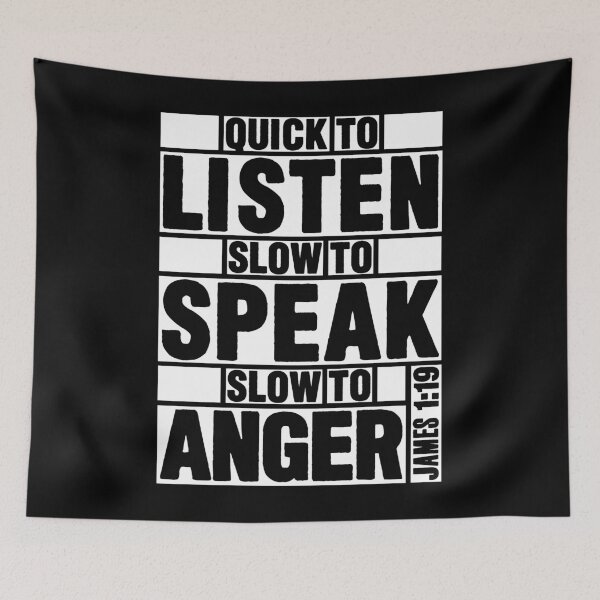 Item preview, James 1:19 Quick to Listen designed and sold by plushism.