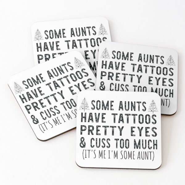 Item preview, Tree Christmas Some Aunts Have Tattoos - Funny Aunts Christmas Tattoo Gift designed and sold by Run to Creations.