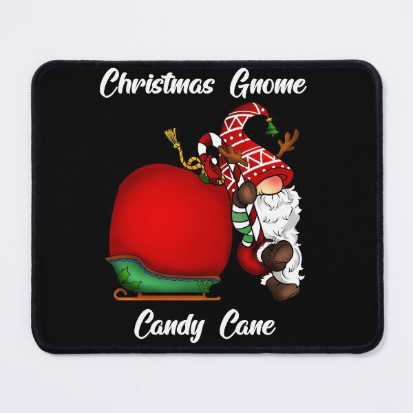 Candy Cane Cutie Christmas Gnome Mouse Pad
