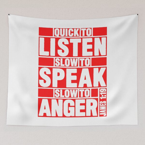 Item preview, James 1:19 Quick to Listen designed and sold by plushism.