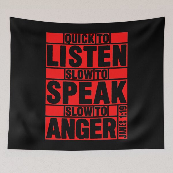 Item preview, James 1:19 Quick to Listen designed and sold by plushism.