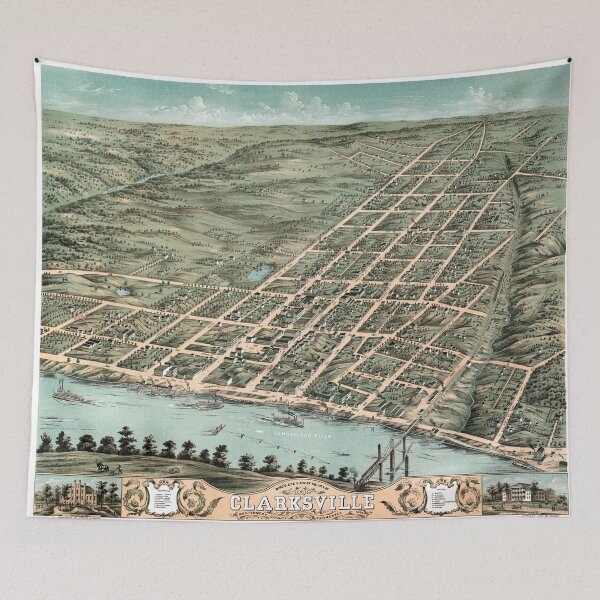 Item preview, Clarksville - Tennessee - 1870 designed and sold by paulrommer.