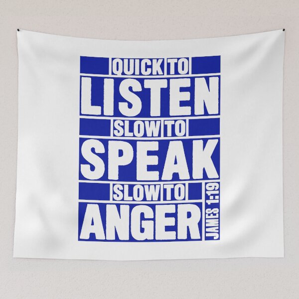 Item preview, James 1:19 Quick to Listen designed and sold by plushism.